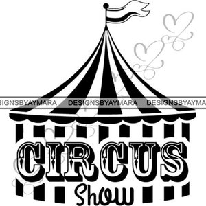 Circus Tent Vintage Carnival Retro Party Festival Flag Arena Theater SVG .EPS .PNG Jpg Vector Clipart Cricut Silhouette Circuit Cut Cutting