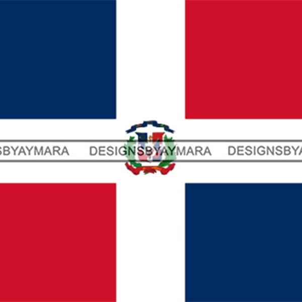 Dominican Republic Flag Country National Symbol National Freedom  .SVG .EPS .PNG Vector Clipart Circuit Cut Cutting