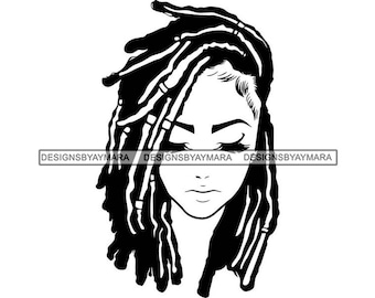 Black Woman Queen Diva Dreadlocks Frisur Classy Lady Nubian African American SVG .JPG.PNG Vektor Clipart Cricut Silhouette Cut Cutting