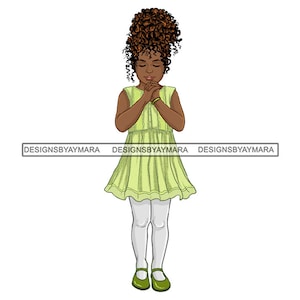 Afro Mädchen beten SVG Kind junge Frauen Person Gebet beten nubischen Melanin Glauben Religion PNG JPG Vektor Clipart Schaltung schneiden