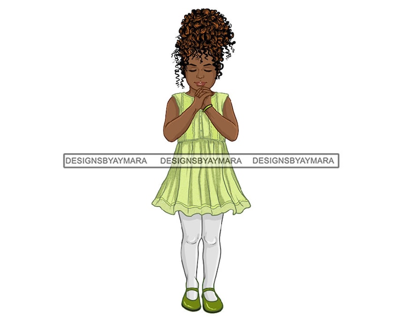 Download Afro Girl Praying SVG Child Young Women Person Prayer Pray ...