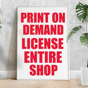 POD erweiterte kommerzielle Lizenz für The Entire Shop Print On Demand Kommerzielle Nutzung von Mustern, Grafikdesign - unbegrenzte Drucke / Nutzung