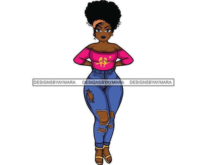 Download Afro Lola Curvy Goddess SVG Nubian Queen Fabulous Glamour ...