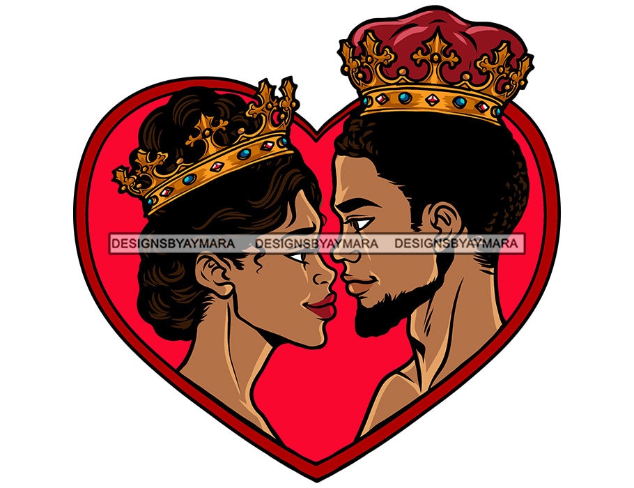 queenbeeink:queen-and-king-face-queen-king-black-king-color-couple