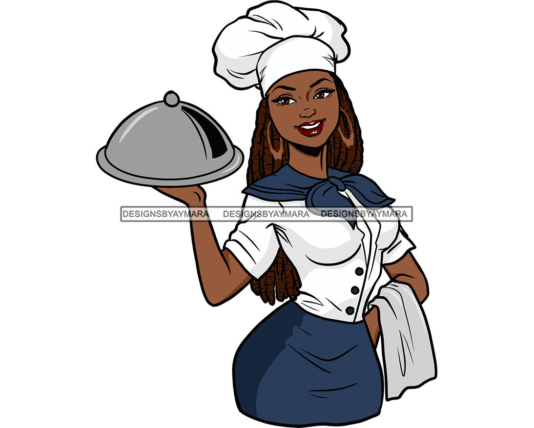 Black Woman Chef Clipart
