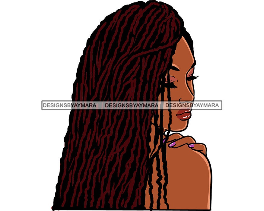 Download Afro Woman SVG Sister-locks Hairstyle Nubian Queen Melanin ...