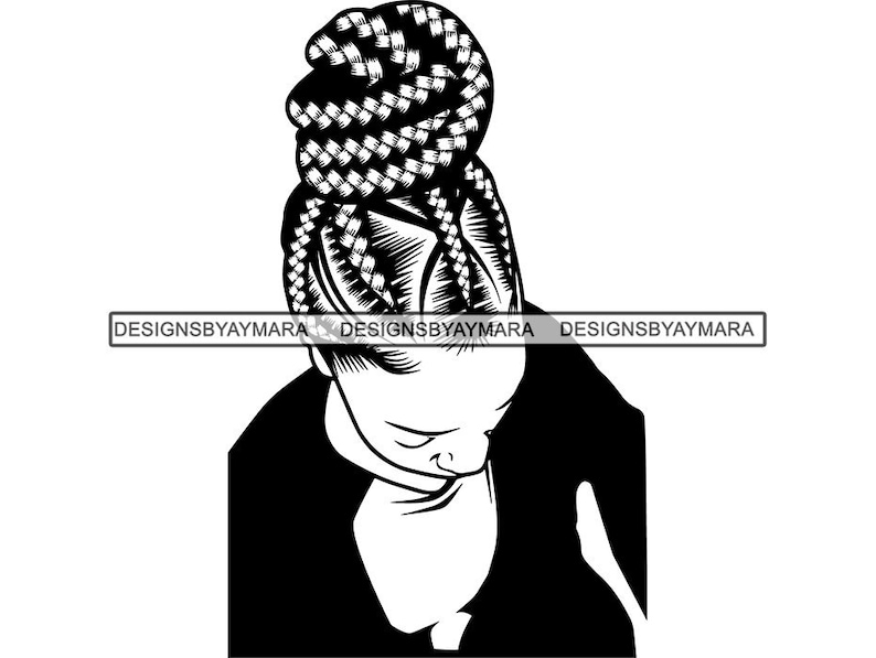Download Black Woman SVG Braids Locs Dreads Hairstyle Beauty Salon ...