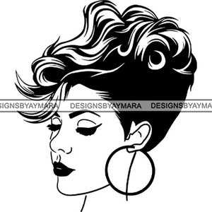 Afro Mujer Svg Reina Rezando Vida Citas Glamour Diva Lady Nubian.SVG . Jpg. PNG Vector Clipart Cricut Silueta Corte de Corte de Circuito