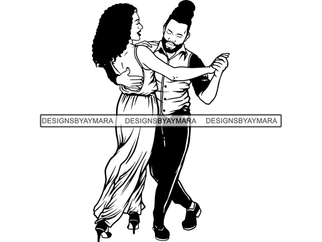 Stepper Dancer Stepping Chicago Style African American Couple Dancing