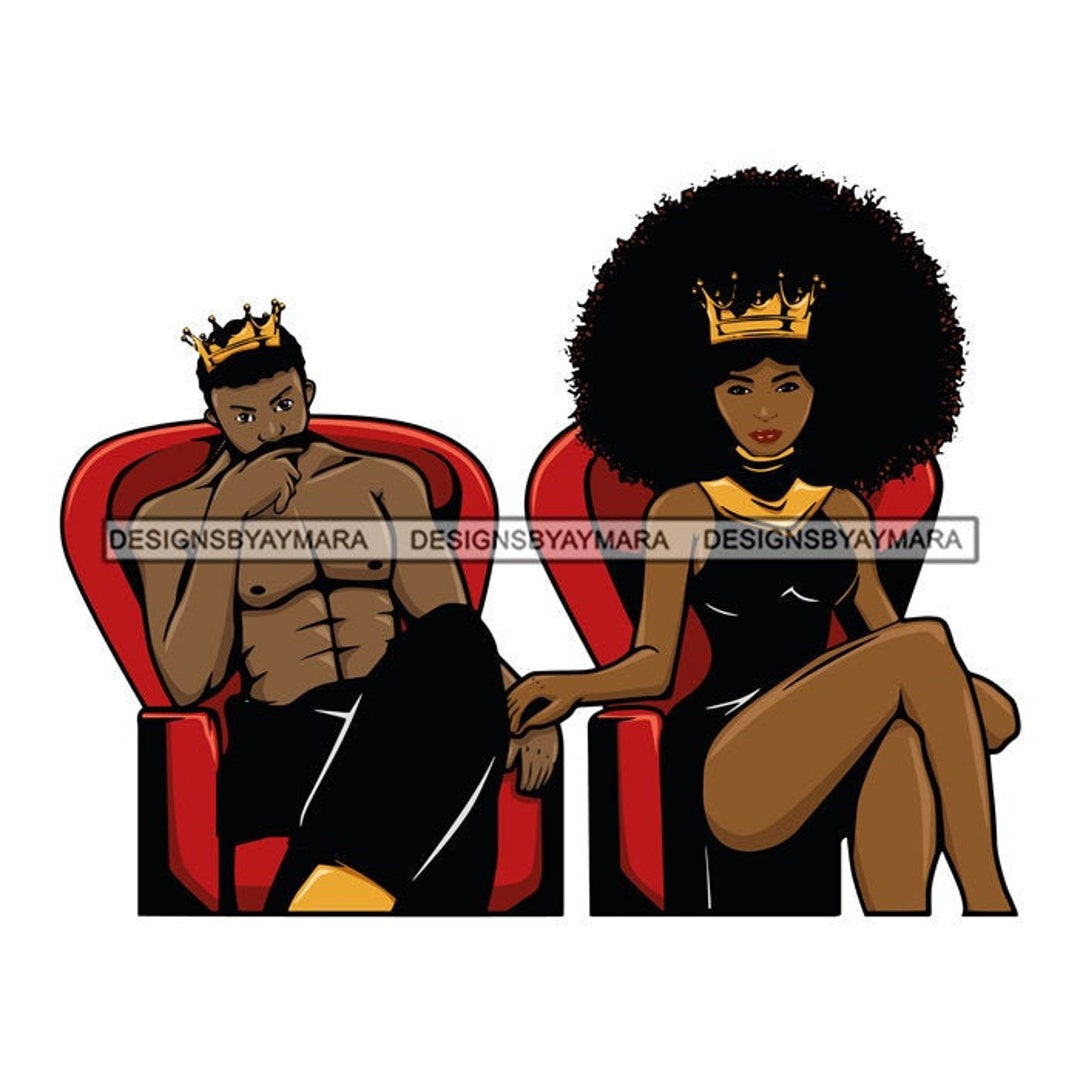 Afro Negro Power Pareja Rey Reina Trono Diva Orgulloso Feroz Inteligente  Confiado Negrita SVG PNG JPGVector Archivos de Corte Cricut Silueta - Etsy  México, image size:1080x1080