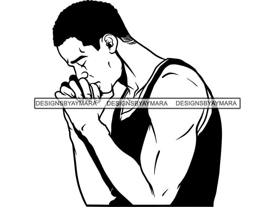 Black Man Praying SVG God Quotes Respect Faith Spiritual Life | Etsy