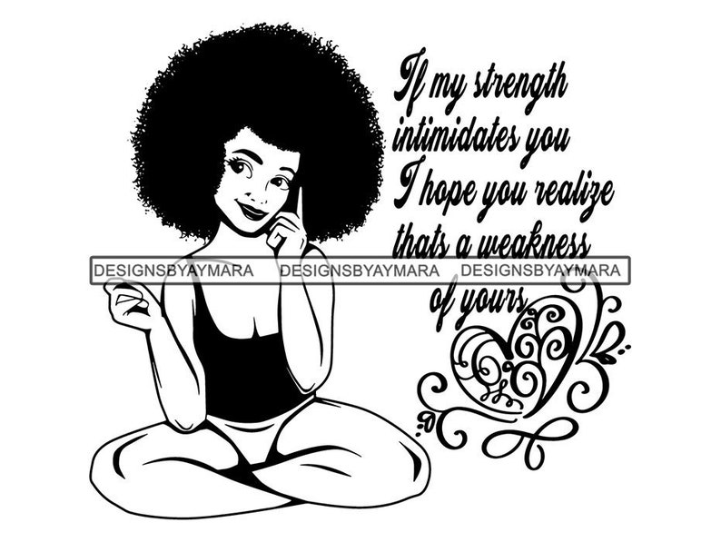 Afro Woman Svg Life Quotes Goddess Melanin Confidence Classy Etsy