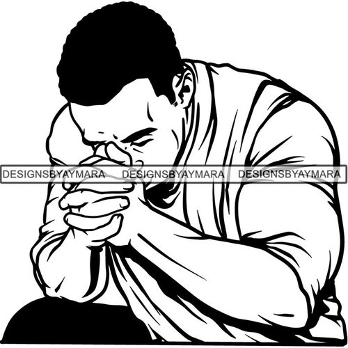 Black Man Praying SVG God Quotes Respect Faith Spiritual Life - Etsy
