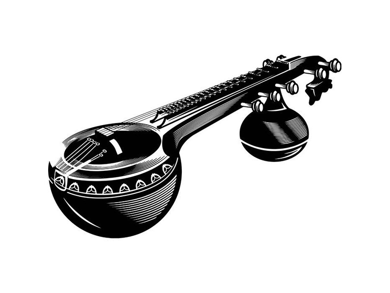 Veena Indian Instruments Indigenous Culture Sitar Classical Etsy