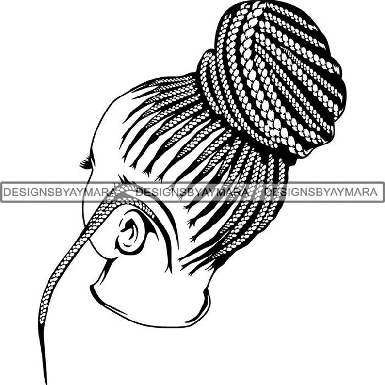 Download Black Woman SVG Braids Locs Dreads Hairstyle Beauty Salon ...