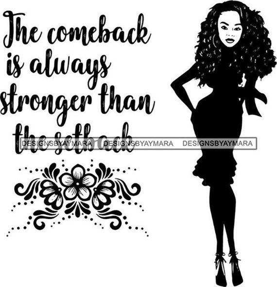 African American Women Quotes Black Woman Silhouettes Quotes African American Lady Nubian | Etsy Ireland