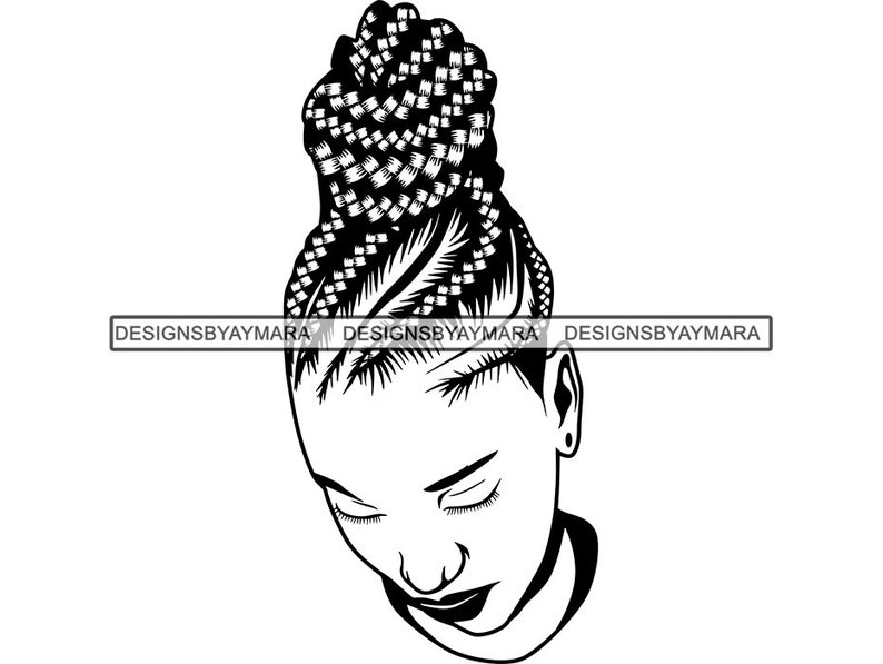 Download Black Woman SVG Braids Locs Dreads Hairstyle Beauty Salon ...
