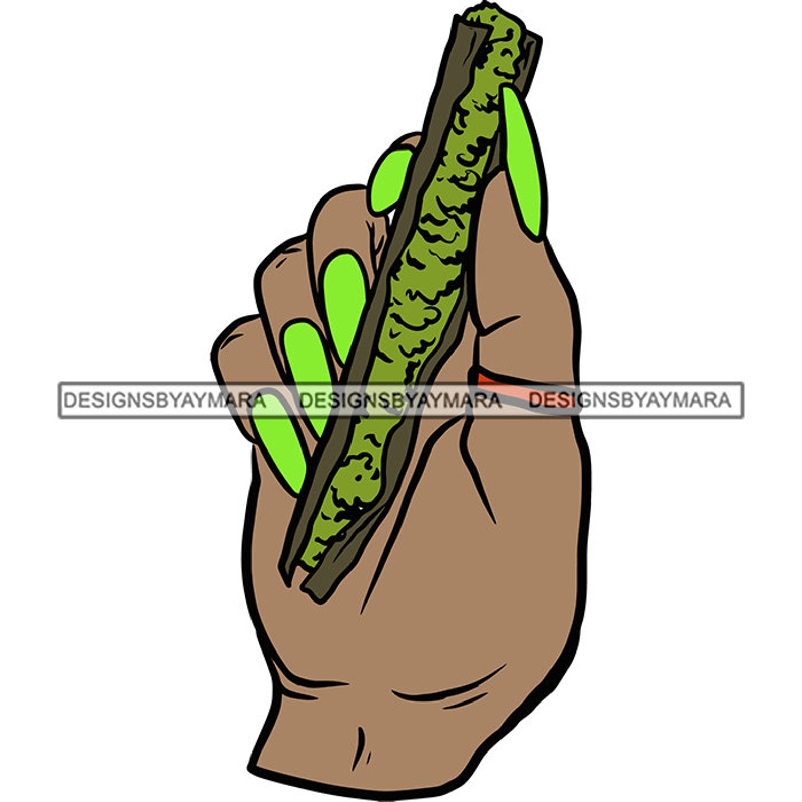 Female Hand Holding Blunt Cigarette Joint Weed Grass Cannabis Etsy