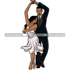 Melanine paar dansen Swing Stepper danser Step Dancing Chicago Style Steppers Urban Detroit Ballroom SVG PNG JPG Print Cut Vector Designs