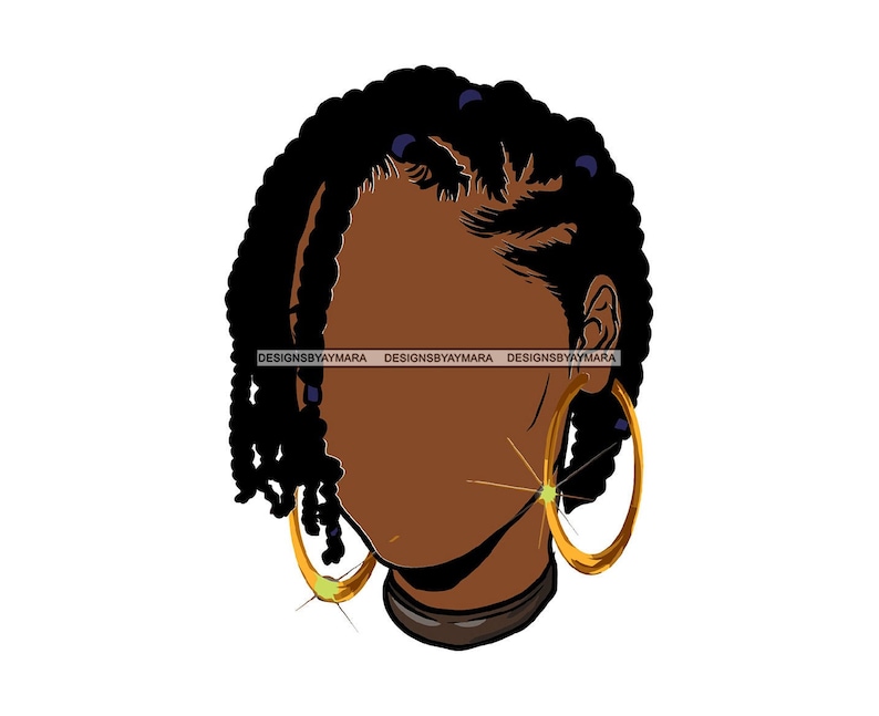 Black Woman Natural Hair SVG