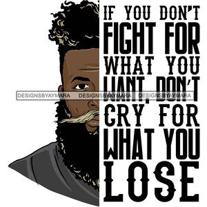 Atraente Homem Negro Barbudo Bonito Hipster Vida Citações Meio Rosto Cara Estiloso Bigode Close-up Macho Viril SVG PNG JPG Cricut Corte Corte