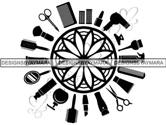 Tools for hairdresser scissors and combs Vector Image