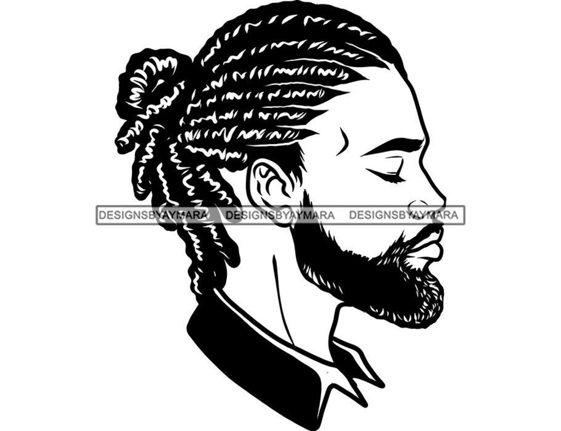 Handsome African American Man Portrait Beard Bearded Locs Dreads ...