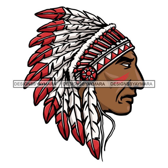 Indian Warrior American Native Indigenous Culture Chief Red Etsy