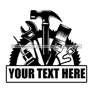 Toolbox Wrench Screwdriver Repair Fix Handyman Hardware Toolbox Work Mechanic Business Logo SVG JPG PNG Vector Clipart Cricut Cut Cutting