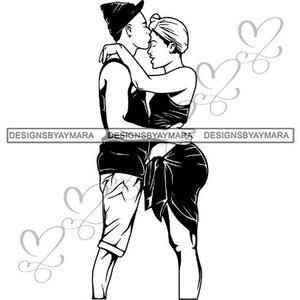 Black Couple Relatie Doelen Afrikaanse Etniciteit Falling in Love Happiness Young Adult EPS . PNG Vector Clipart Cricut Circuit Cut Cutting