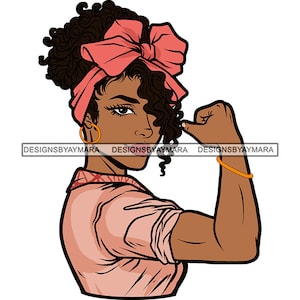 Retro Melanin Frau Flexing Ja Wir können Starke Unabhängige Dame Vintage Classy Frau Power Stärke SVG PNG JPG Print Schneiden Vektor Designs