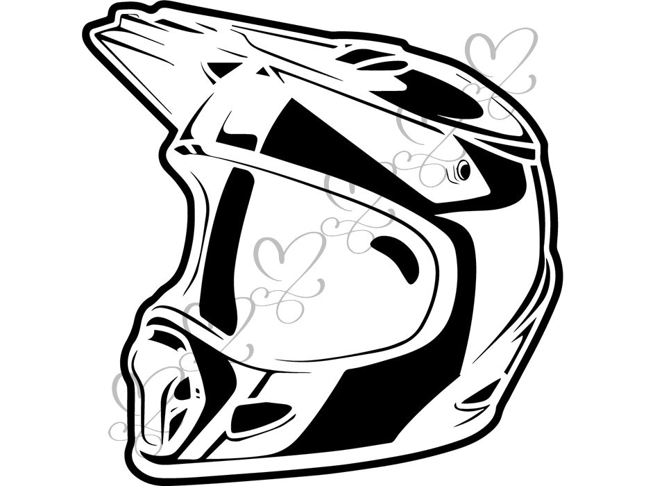 Crash Helmet Sports Motorcycle Template Crash Helmet Gear Etsy