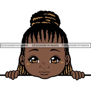 Peek-a-Boo Te veo bebé Boo SVG Capa Chica Afro Puff Nubian lindo niño afroamericano. Jpg. PNG Vector Clipart Corte de Corte de Corte