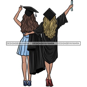 Graduierung Frau Ziele Erfolg Diva Classy Lady nubian Königin Afro afroamerikanischen EPS . PNG Vektor Clipart Schaltung schneiden Schneiden