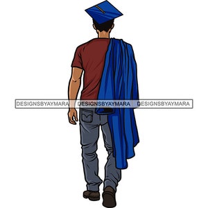 Graduação Jovem Cerimônia Vestido Azul Boné Conquistas Sucesso Capstone Graduação Acadêmica Graduação SVG PNG JPG Imprimir Corte de Desenhos Vetoriais