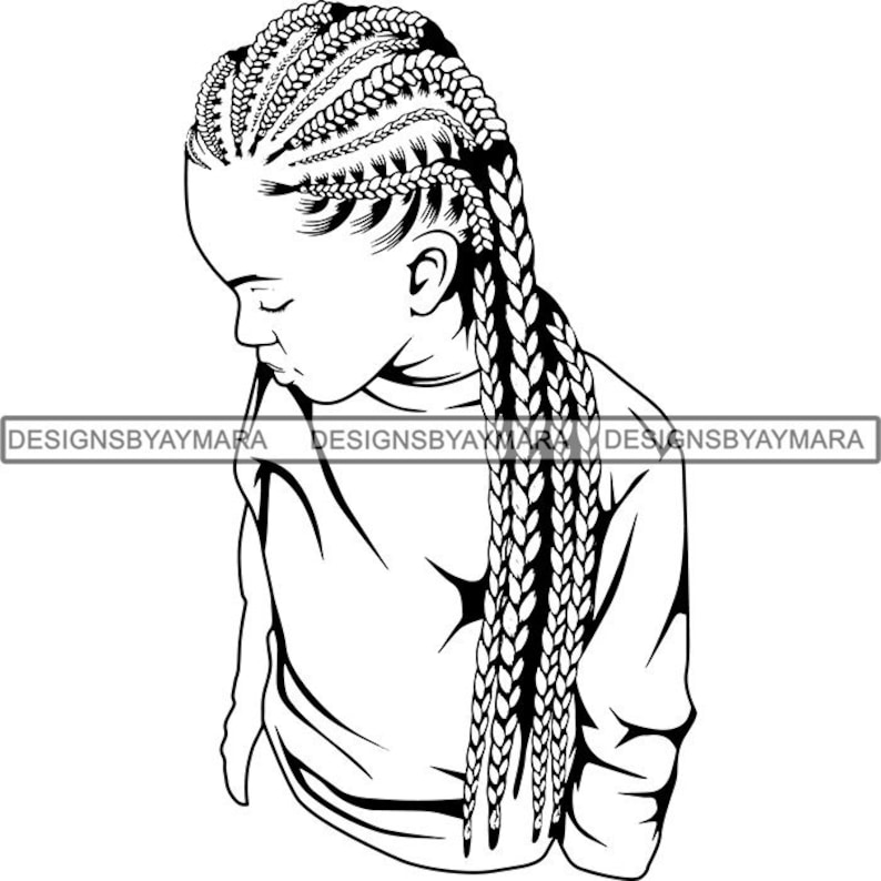 Download Black Woman SVG Braids Locs Dreads Hairstyle Beauty Salon ...