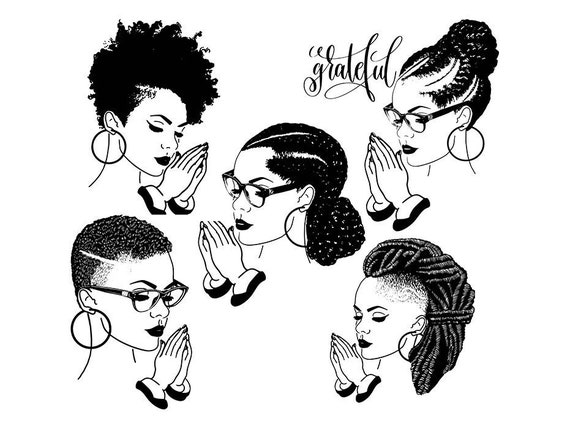 Download Bundle of 5 Woman Svg Afro Queen Diva African American ...