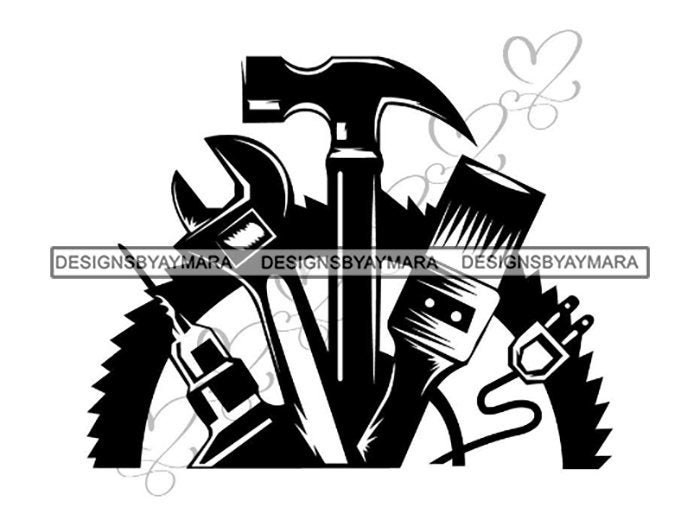 Wrench Hammer Screwdriver Repair Fix Handyman Hardware Tool Etsy