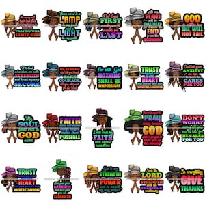 Bundle 20 Afro Woman God Lord Quotes Prayer Asking Begging Pray Religion Faith Church Nubian Lady SVG PNG Vector Clipart Circuit Cut Cutting