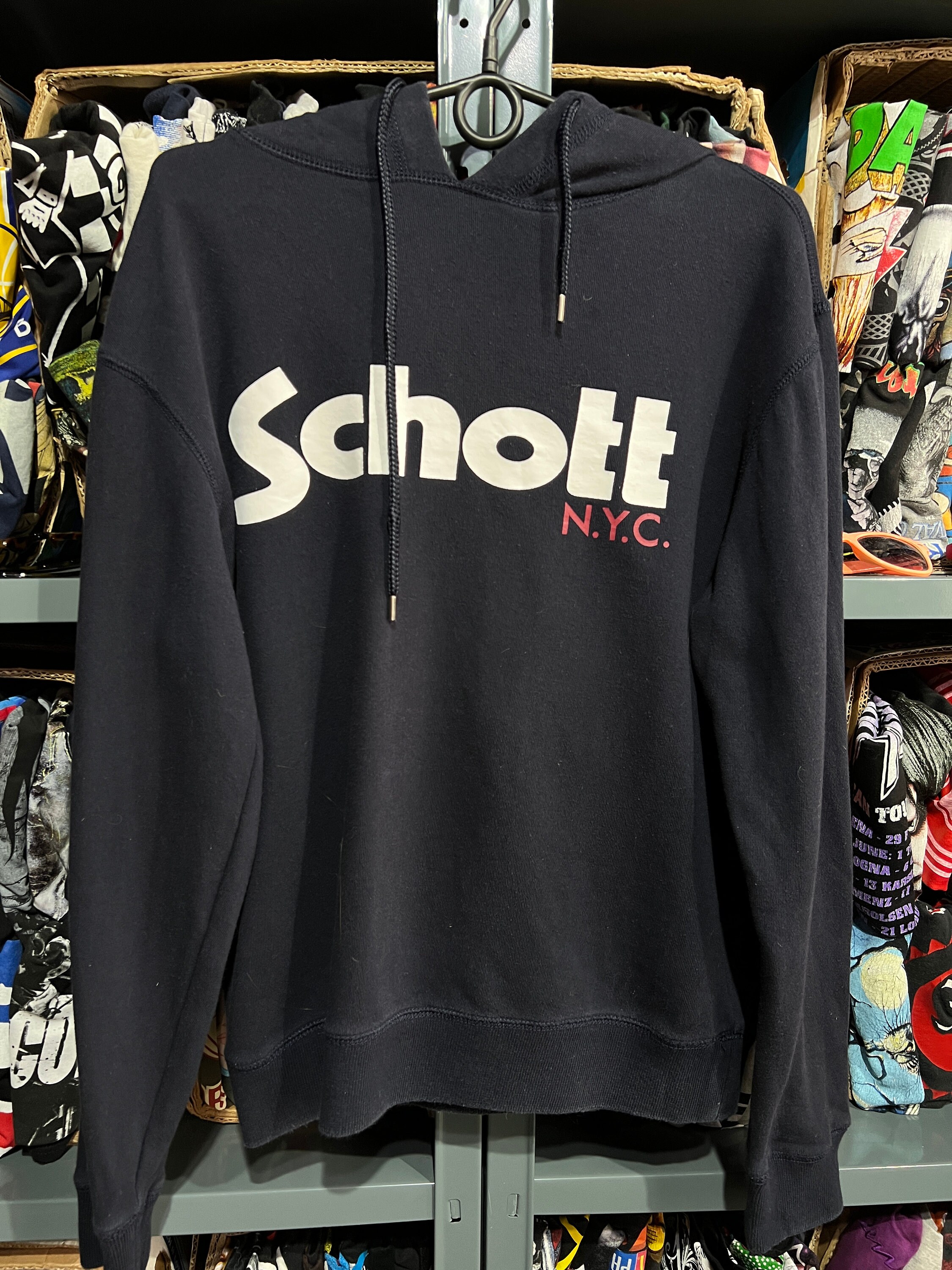 Vintage Schott NYC USA Hoodie Active 