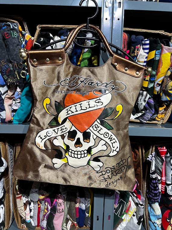 Don Ed Hardy Bag Tattoo Skull Japanese 