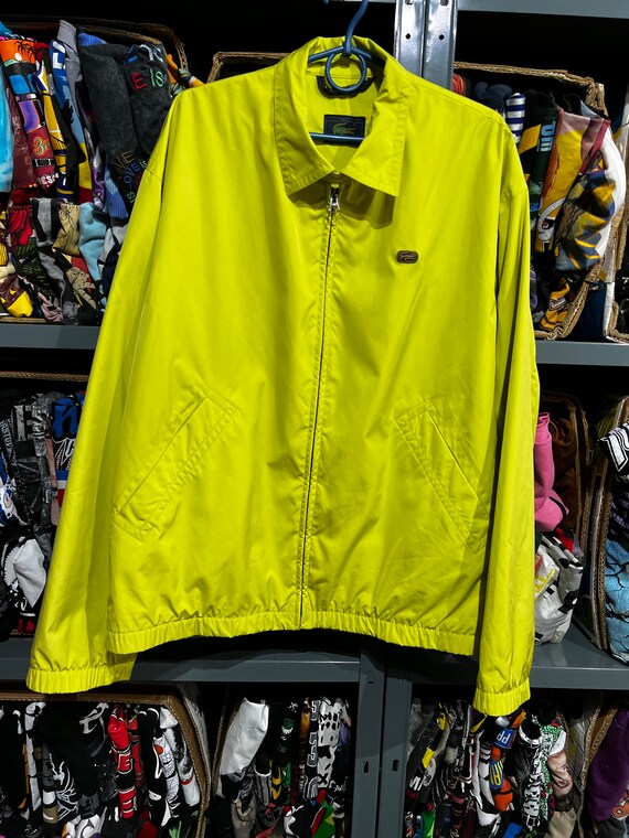Vintage Lacoste Bomber Jacket 90s Neon 