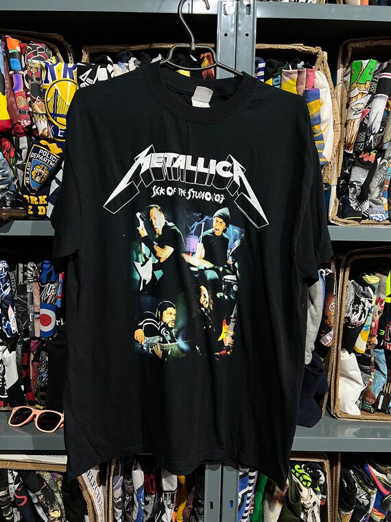 ga werken Verkeerd Patriottisch Buy Metallica 2007 Sick of the Studio Vintage Shirt Size L Online in India  - Etsy