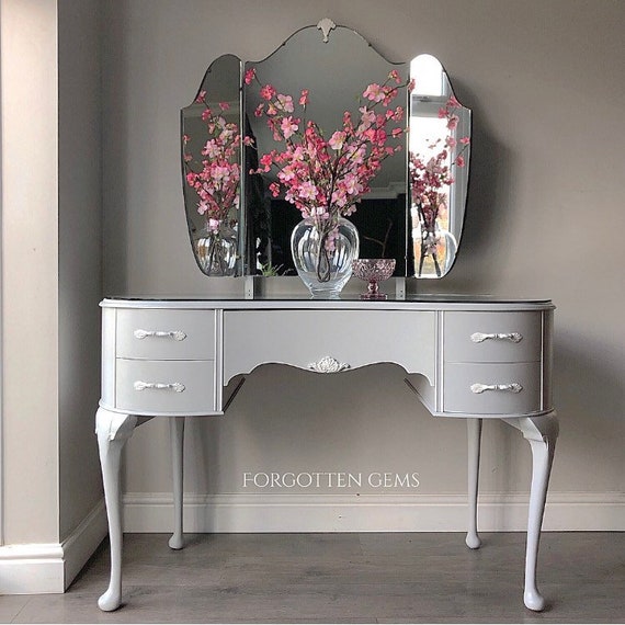 Sold Sold Vintage French Style Dressing Table With Large Etsy