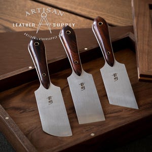 Ledermesser / Schälmesser / Schälmesser / Schrägschaber Rund / Gerader Schälmesser