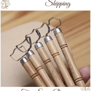 5 piece mug handle, carving tool, clay, sculpting, tool, teapot, clay, tools, Economy tools