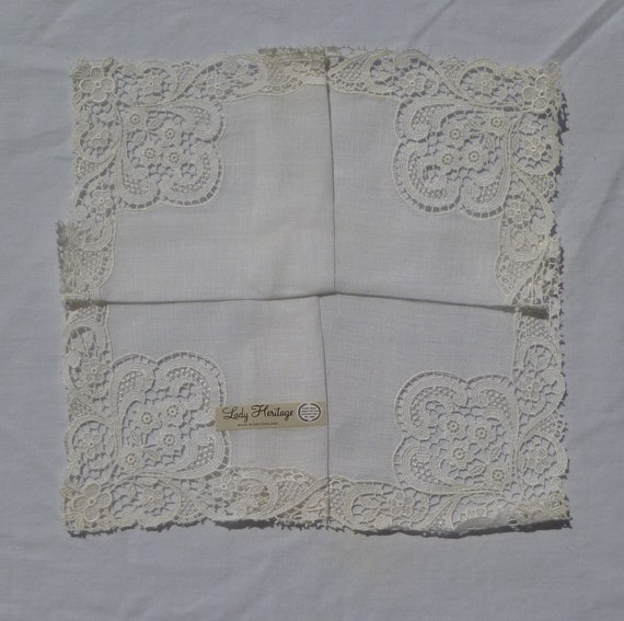 vintage embroidered linen handkerchief from switz… - image 1