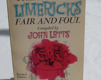 vintage book "a little treasury of limericks fair and foul" compiled by john letts