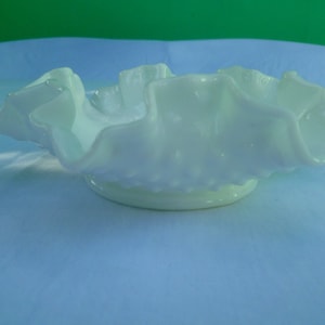 vintage hobnail milk glass candy or trinket dish