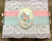 Floral Cameo Cigar Box